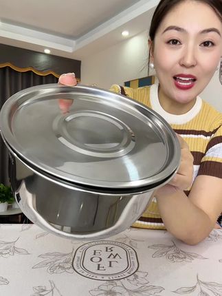 帮源头工厂先发处理一批316不锈钢猪油盘 #不锈钢盆 #不锈钢猪肉盆 #不锈钢厨具