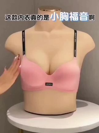 小胸内衣女聚拢加厚5cm显大漫画胸无钢圈平胸专用馒头杯无痕文胸