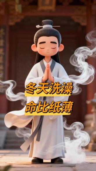 冬季洗澡
命比纸薄