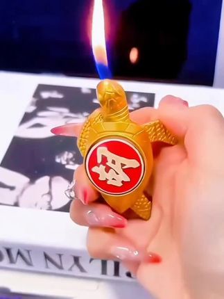 小乌龟充气明火创意打火机小金龟海龟造型金属高档送礼送男友礼物