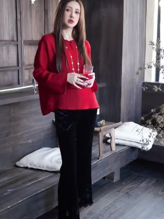 #蔡徐坤黑皮衣slay巴黎 #国风 #新中式穿搭 #秋冬穿搭 #新年战袍