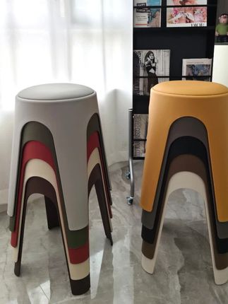 加厚软包凳意式简约餐桌凳家用可叠放收纳凳#凳子 #家用凳子推荐 #居家好物 #收纳凳 #简约餐桌凳