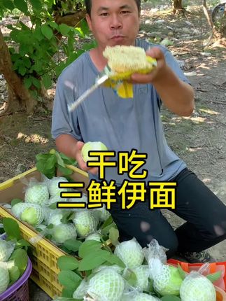 #华丰三鲜伊面 果园 吃水果又吃面 感觉不错哦! @村民阿国