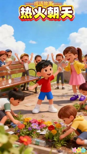 成语故事:热火朝天
形容群众性活动或工作达到热烈、高涨的境界,如炽热火焰冲天燃烧,氛围活跃、干劲十足。其核心在“热”与“火”的意象叠加,既写实又传神,凸显参与者的激情与场面的蓬勃兴旺,常用于描绘劳动、竞赛、建设等集体活动盛况。成语蕴含积极色彩,展现众人同心、奋楫争先的精神风貌。
该成语最早见于现当代文学作品。作家魏巍在报告文学《谁是最可爱的人》(1951年)中写道:“热火朝天的红旗,滚卷着草原上的白雪。”以红旗与白雪的视觉对比,烘托出朝鲜战场上志愿军战士昂扬斗志。自此,“热火朝天”逐渐固化并广泛流传,成为描摹群众运动热烈场面的经典表达。#成语 #原创动画 #启蒙教育 #儿童动画 #热火朝天