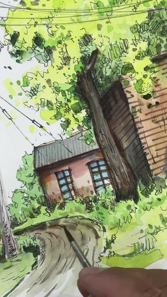 大美长白山#手绘家乡 #