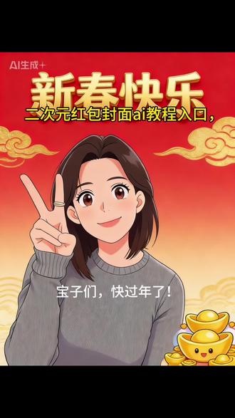 二次元红包封面教程#剪映图片设计#剪映#新年红包 #新年