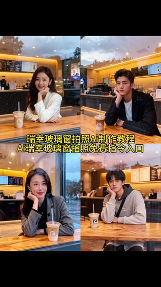 #瑞幸咖啡拍照ai教程 瑞幸咖啡拍照ai教程指令 瑞幸咖啡玻璃窗拍照写真 #玻璃窗拍照写真特效 ai玻璃窗拍照指令 #即梦ai 瑞幸咖啡玻璃窗拍照P图教程