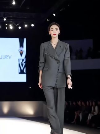 秋季西装阔腿裤两件套 新款西服阔腿裤套装#西装阔腿裤两件套 #高级感穿搭 #穿搭