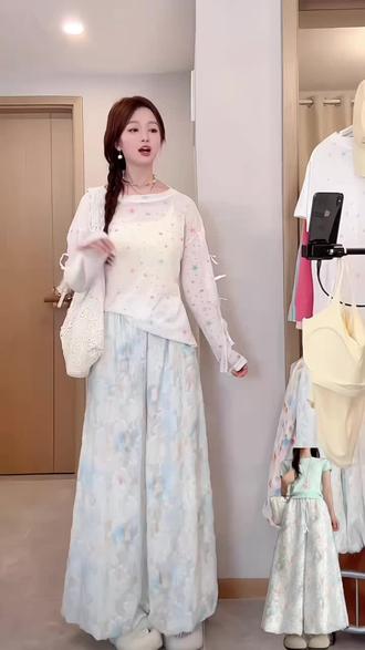 莫奈花园裙裤女2026春夏季新款高腰宽松显瘦百搭甜美氛围感花苞裙#抖音小助手 #爆款热卖中 #推给大数据需要的人 #好物推荐🔥 #高腰宽松显瘦花苞裙