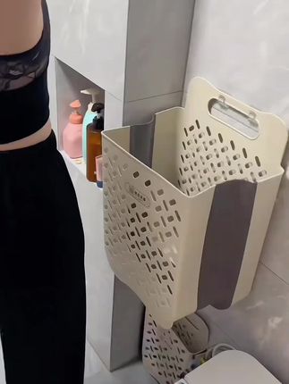 可以壁挂折叠的#脏衣篮 用着太方便了,质量好 容量 大,换下来的脏衣服也有地方放了,不用时还能折叠起来不占空间#折叠脏衣篮 #脏衣篓 #卫生间收纳 #居家好物