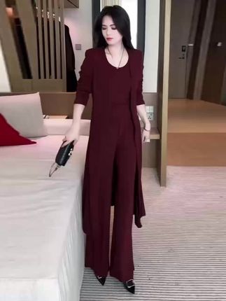 秋季新款针织三件套气质显瘦时尚洋气时尚减龄套装33#时尚妈妈装 #减龄套装 #妈妈装