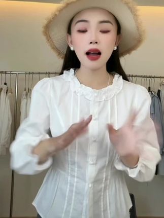 2025秋季新款大码女装胖MM法式蕾丝拼接长袖衬衫女显瘦上衣8287#甜美穿搭 #收腰显瘦 #简约穿搭