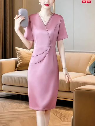 夏季新款高贵优雅喜婆婆婚宴礼服连衣裙!#喜婆婆装 #高级感穿搭 @DOU+小助手 @巨量千川