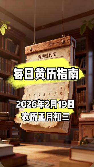 每日黄历指南!2026这一天有啥讲究 #每日黄历讲解#每日宜忌 #每日提醒