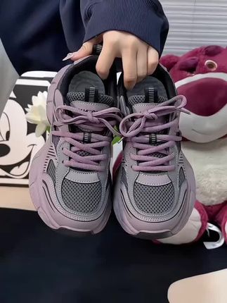 环球单网透气老爹鞋女款2025新款夏季网面休闲鞋子厚底百搭运动鞋#潮鞋推荐好看不贵 #上脚舒适百搭好看又实惠 #老爹鞋