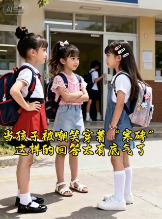 当孩子被嘲笑穿着“寒碜”,这样的回答太有底气#育儿 #亲子教育 #家庭教育 #不一样的教育 #我的阳光女孩👧