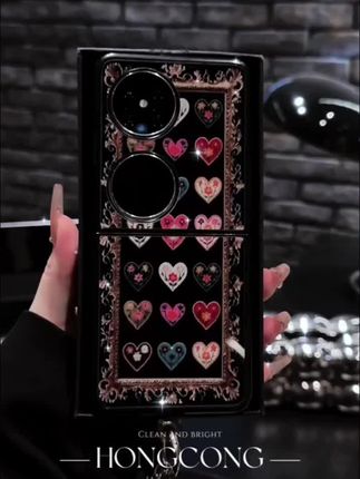 爱心拼接适用华为Pocket2保护壳华为Pocket2手机壳全包防摔玻璃壳#新款手机壳 #爆款手机壳 #创意手机壳 #高级感手机壳 #手机壳推荐