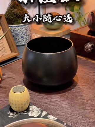 好用不贵还耐看的茶桌实用物件,放心闭眼入#茶渣缸 #建水 #茶洗 #桌面垃圾桶 #茶桌茶台