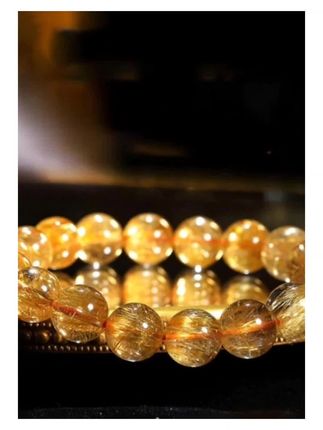 天然辰砂巴西金发晶串 天山翠本历经千万年沉淀,自带一份沉静从容的气质。#手镯 #玉石魅力 #珠宝首饰 #珠宝玉石 #周大生