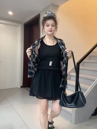#格子控 #休闲夏装 #大码服装#防晒衬衫女