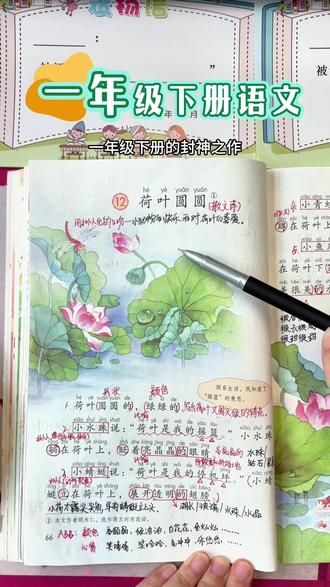 #一年级下册语文 《荷叶圆圆》#知识点总结 和句子仿写来啦👏#课文知识点归纳 #创作者中心 #创作灵感