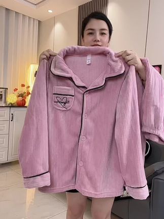 可以直接穿出门的保家居服保暖又时尚 反季囤货价格超级给力 #云朵绒家居服睡衣 #家居服两件套 #轻便保暖不臃肿 #谁穿谁好看系列