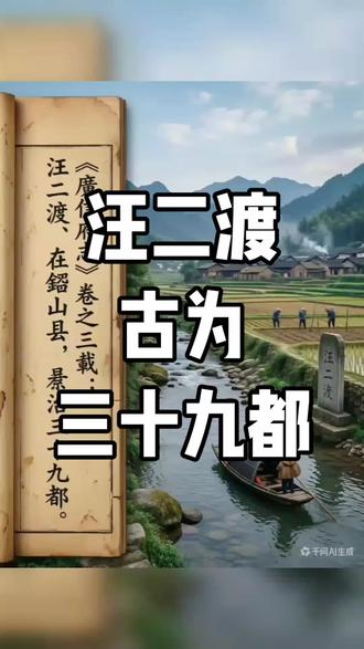 《广信府志》卷之三载:汪二渡、在县治三十九都。“汪二渡”这是个奇葩的地名,搜罗古藉找不到这个地名的来历。
乾隆二年(1737)进士,江西铅山县令,兼弋阳县令郑之侨编的《铅山县志》说:“汪二桥三十九都,亦名永济桥。明时石洞七,康熙五十五年水坏二洞,耆民万其昌首倡修葺”。乾隆二年桥又被冲坏,万姓县学生员请来县令郑之乔主持,联合程、方、陈四姓人家再次重修。乾隆五十四年再遭水毁,国学生万育又请县令冯翊汉带头捐俸禄,仍然联合程、方、陈三姓请原班人马募资修复。
同治十二年(1873年) 铅山县令张廷珩编的县志记载:三十九都百岁老人有:杨士艎,寿登百岁。吴荣锐妻陈氏,享年百有一岁。
广济庙、在县西北三十九都港西洋,即朱丹溪先生庙。先生名显,先代巳加敕封。生平给药救民,惠济四方。明万历罗、李二姓捐建,助田七亩六分。咸丰间,邑侯张公半山祈祷母疾,捐廉百余两,修葺殿宇。(咸丰)十一年,被兵焚毁。同治九年,万志高、万离照、万俊士复首同罗、李二姓劝捐重建。在三十九都汪二渡街。
郑之侨编的县志说:“陈康伯通志、府志俱弋阳人,盖所居新政乡地,宋前实隶弋阳,元初割入铅州,后因之。今其地现属铅山,则其人宜登铅志矣。”
潘士瑞编的县志说:“陈公康伯,字长卿,宋之先弋阳新政人也。元至元以其乡入铅州,遂为铅山人。宋时尚为弋阳人,故章公群贤堂不与名。今宜补入传。”
地方志还说:水南铺。在三十九都,离城七十里。万基命,汪二渡人。崇正岁贡。万照、号晖亭,汪二渡人。府学生,道光二十六年贡。应九成,汪二渡人。乐安县训导,乾隆十七年贡。万其昌,字继文,汪二渡人。性慷慨见义勇为,康熙五十年洪水泛涨,冲倒汪二渡石桥,其昌首倡修,年八十卒。
三十九都覆盖了今天的地方有:汪二镇镇政府、孙家、周家、吴家、张家源、漕源村、费家、庙岭苏家、穿岩王家、上下万家、仙人寨、油麻坪许家、祯家垄、下程、王家、戈家、对面李家、浑水岭徐家、温家、程家、新屋马家、马家垄、麻塘、茶场、高家、邓家、毛家、鸡心张家、鸡心熊家、里万、谢家、朱家、上下荷田、鸡笼岩、石碧、外万、邓家、毛家、高家。