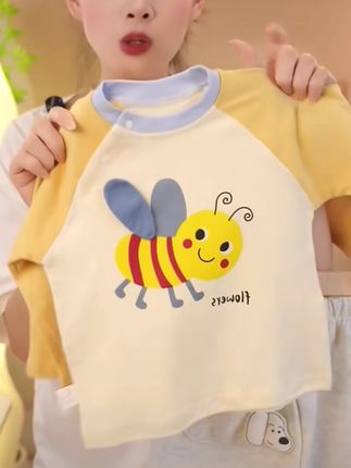 宝宝t恤长袖春秋款婴儿衣服纯棉男童上衣女童打底衫儿童T秋装新款#打底衫 #春秋穿搭 #长袖t恤 #童装搭配 #上衣穿搭