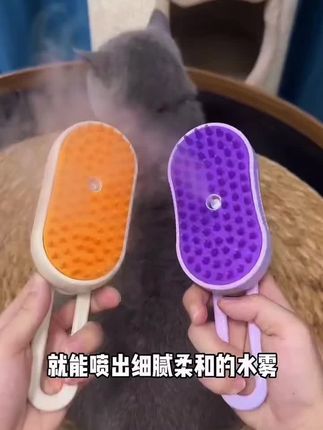 猫狗白色喷雾按摩梳喷雾清洁防飞毛静电不伤猫咪梳子清理器去浮毛#萌宠#萌宠好物#猫咪#猫咪梳毛#猫咪梳毛神器@DOU+小助手 @DOU+好生意