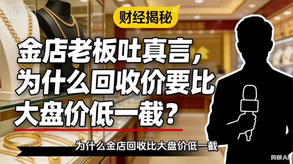 #行业大揭秘 #实用冷知识 为什么金店回收价要比大盘价低#黄金 #金店回收