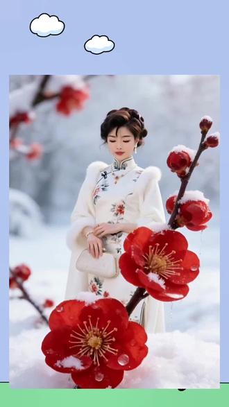 #豆包ai#豆包出大片有两把刷子。#踏雪寻梅 #民国风#AI生成写真