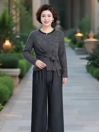 #婆婆妈妈装 #时尚洋气 #中老年女装#减龄穿搭 #妈妈套装