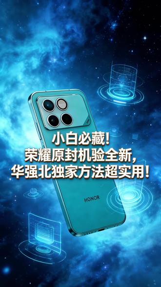 小白必藏!荣耀原封机验全新,华强北独家方法超实用!#荣耀Win #荣耀手表GS4 #荣耀500 #荣耀magic8