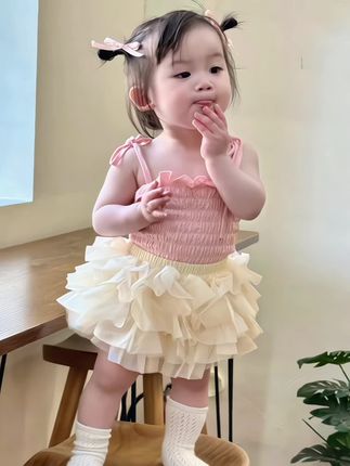 女童可爱套装#高品质童装 #生女儿就要给她这样穿 #甜美穿搭 #生女儿就是用来打扮的 #生女儿就要这样穿