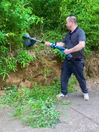 【德国电动割草机手持锂电充电式打锄草大功率小型家用农用除草神器】#电动割草机#五金工具 #园林工具 #高性能实用工具 #电动工具