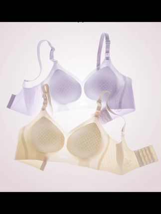 #可喂奶内衣#夏季超薄孕期内衣  十月妈咪桑蚕丝夏季超薄哺乳提拉无痕聚拢孕期产后可穿喂奶内衣