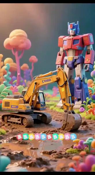 宝宝启蒙早教儿歌动画:挖掘机,挖掘机正在挖土,工程车动画大全,工程车#工程车动画片大全 #工程车 #儿童动画 #益智动画 #0到3岁早教儿歌