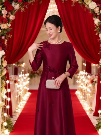 #时尚 #显瘦穿搭 #小个子穿搭 #旗袍连衣裙 #喜婆婆喜妈妈