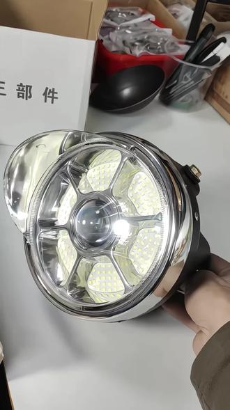 【4只】181珠电动车三轮大灯总成通用超亮大灯反击远光狗#车灯#电动车灯#摩托车车灯#大灯