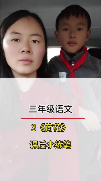 《荷花》课后小练笔#做作业的那些事 #语文#三年级#小学#知识点总结