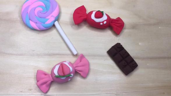 超轻粘土手办甜甜的水蜜桃糖果教程爱吃糖果的跟我动手做起来吧