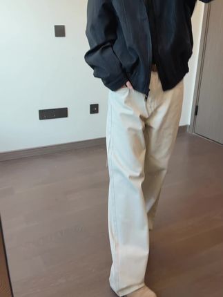 百搭四季款通勤穿搭中性风直筒宽松百搭直筒休闲长裤裤子