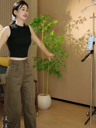 时尚潮流休闲裤修身百搭宽松百搭显瘦阔腿裤,宽松舒适