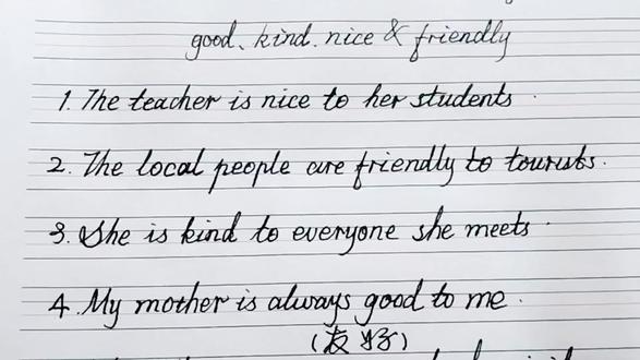 七年级be friendly to用法