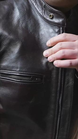 100%纯马皮,不遮疤,不遮瑕,来直播间看细节#纯马皮 #马皮夹克 #纯马皮外套