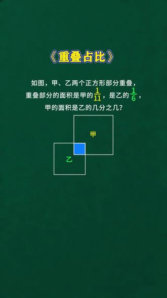 重叠占比 #小学数学 #小学数学解题技巧 #小学数学思维 #小学奥数 #五年级数学