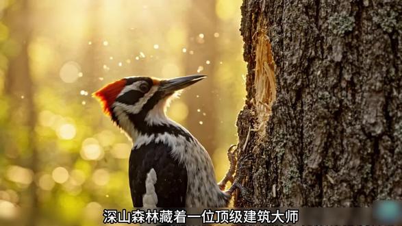 用舌头包裹住头骨以求生存的鸟(啄木鸟) 在古老森林的深处,枯树干发出如同鼓声般的回响,隐匿的昆虫在层层树皮下穿梭,一种鸟儿将自己的头骨改造成了一台活生生的防震机器。它无惧冲击——因为它的构造就是为了承受冲击。#动物世界 #自然真美丽 #啄木鸟 #纪录片 #我的镜头为大自然而生
