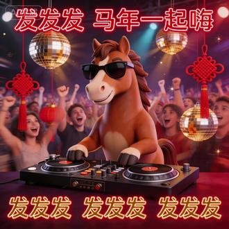 马年大家一起发发发 马年发发发 #快马加编原创歌曲赢宣推 #抖音音乐创作实验室活动 #快马加编 #一人一个春节传统年俗 #和抖仔花式同框