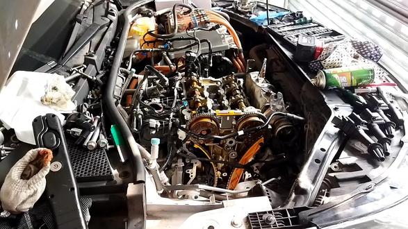 荣威ei6油电混动更换发动机正时链条,来看看吧