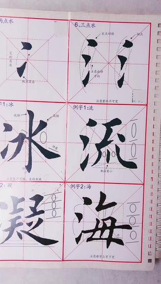 田楷偏旁部首和例字讲解